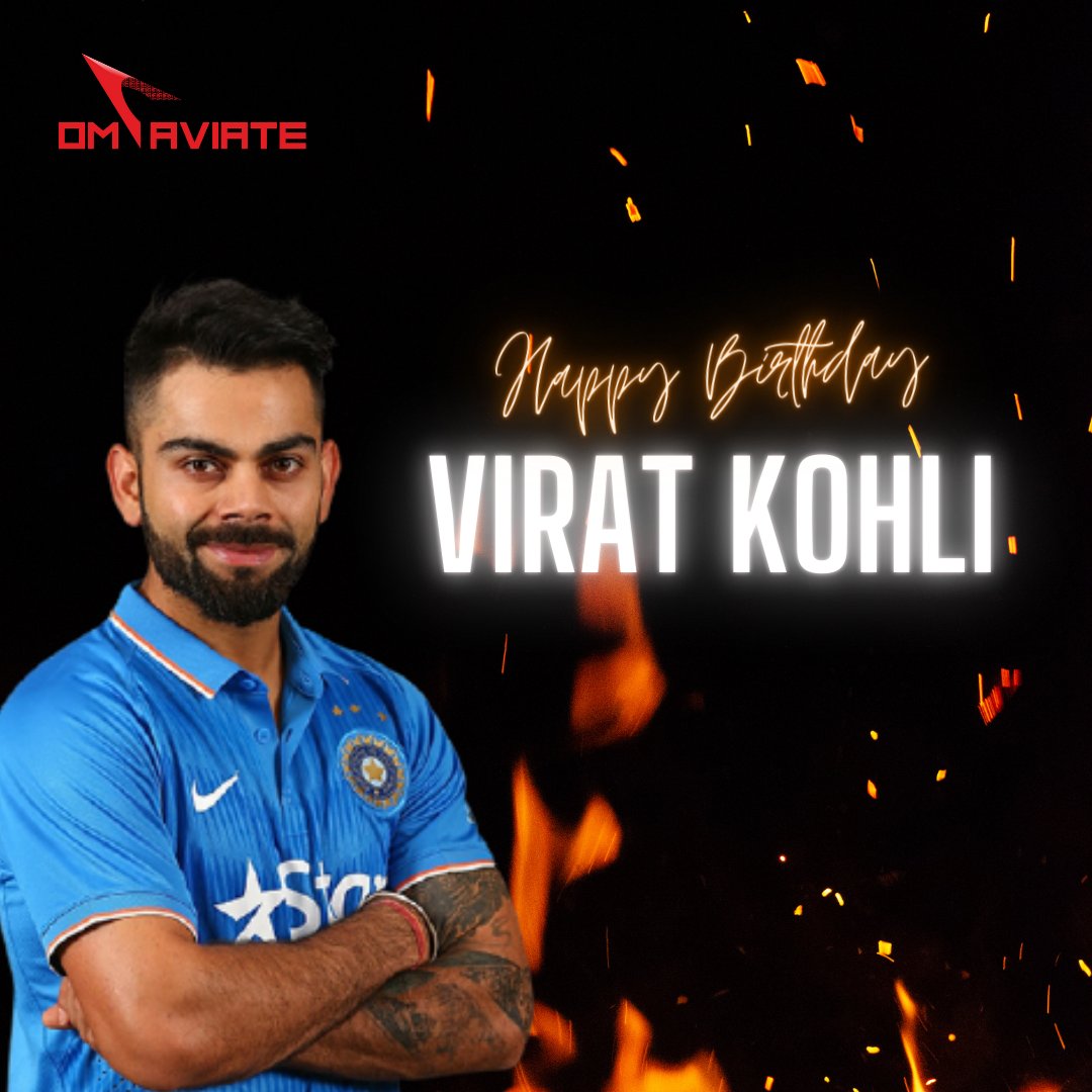 OmAviate's tweet photo. Happy Birthday to @imVkohli , the Indian Captain, a class act and one of the finest batsmen in international cricket. All the best for a wonderful year ahead. 

#HappyBirthdayVirat https://t.co/gsPhLckvQL