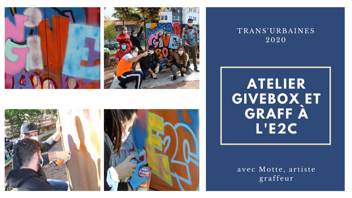E2C_Puydedome's tweet photo. Découverte du #streetart et projet #solidarité : la semaine dernière, nous avons eu la chance de participer à la création d'une #givebox avec l'artiste graffeur #Motte dans le cadre des @Transurbaines  avec le soutien de Clermont Auvergne Métropole ! https://t.co/oFvLv5KClb