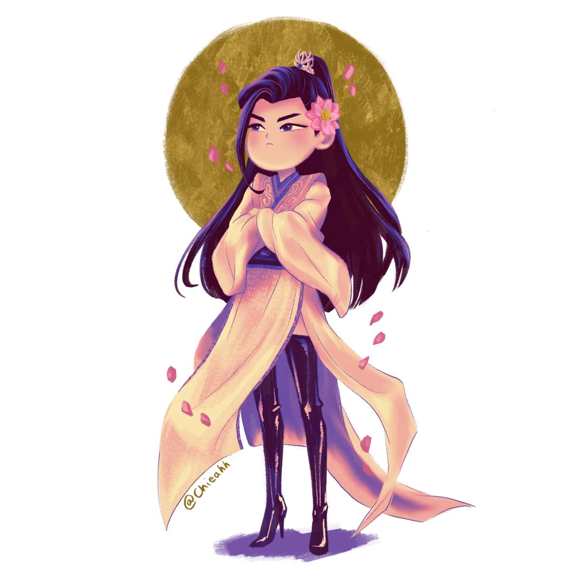 Chieahhli's tweet photo. Cause every version of #JiangCheng deserves these boots 🔥 Happy birthday grumpy lotus!

#江澄1105生日快乐 #MDZS https://t.co/DTgfuDERAQ