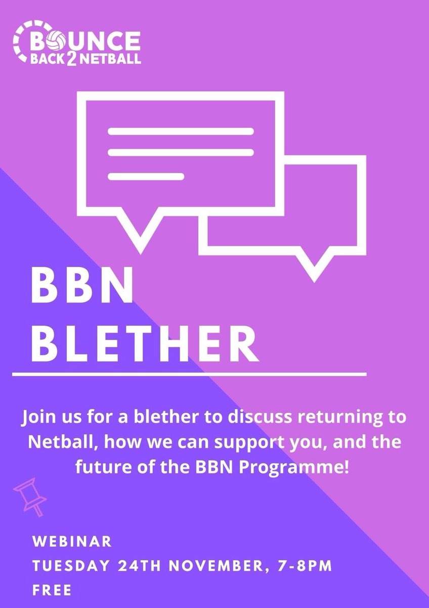 ✨ 𝗔𝘁𝘁𝗲𝗻𝘁𝗶𝗼𝗻 𝗮𝗹𝗹 𝗕𝗕𝗡 𝗙𝗮𝗰𝗶𝗹𝗶𝘁𝗮𝘁𝗼𝗿𝘀 ✨

Following on from our survey, we want to talk more! 

Join us on online on 𝗧𝘂𝗲𝘀𝗱𝗮𝘆 𝟮𝟰𝘁𝗵 𝗡𝗼𝘃𝗲𝗺𝗯𝗲𝗿 at 7pm for a good BBN Blether! 

Book your spot now via the following link: bit.ly/BBNBlether
