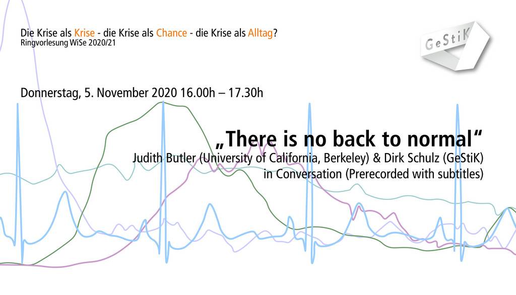 UniCologne's tweet photo. #GenderStudies: Heute startet die digitale Ringvorlesung zum Thema #Krise⏰ab 16 Uhr. Es wird ein Gespräch mit der US-amerikanischen Philosophin &amp; ehemaligen Albertus-Magnus-Gastprofessorin der #UniKöln, #JudithButler, gezeigt und diskutiert. Mehr Infos:ℹ️https://t.co/AzAP8fyrOS https://t.co/bVP0o8iowN