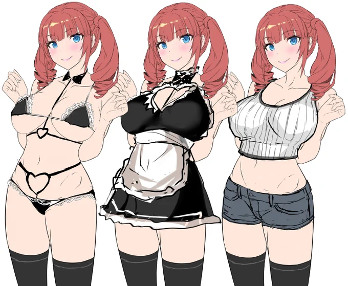 次作のキャラ、まだ現代モノかファンタジーか
すら決まってないけど描いていってる。
服とか髪とか目の色、どういう表情する娘なのか未定…… 