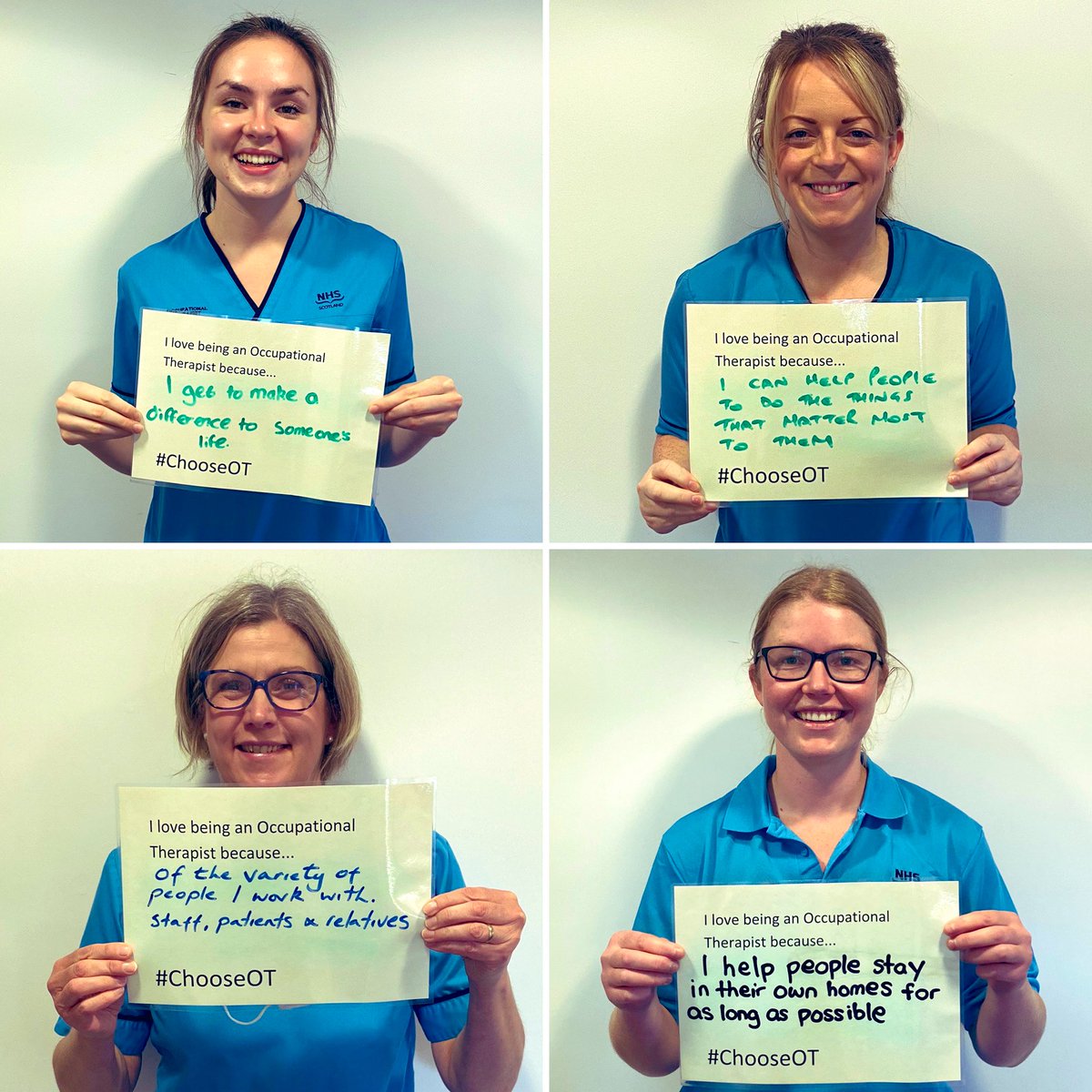 We love being Occupational Therapists because... #ChooseOT #OTweek2020 @MidlothianHSCP @theRCOT