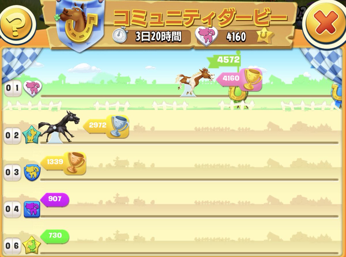 Ruu_HayDay's tweet photo. 久しぶりにダービー参加して
前回は 2位

今週は 今のところ 1位

あまり上位リーグには
行きたくないので
ほどほどにやろう…

黒い馬が良いなー☺️ https://t.co/JzmlCPUGa2