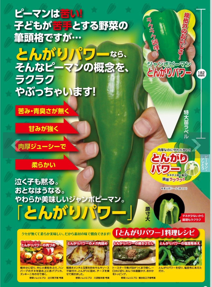nantoseed's tweet photo. 【プレゼント企画】

青果リレー第一走者こと「とんがりパワー」！
青果物を5名様にプレゼント🏃‍♂️🎁
 
とんがりパワーを食べて「#青果リレー」で投稿しよう！

このアカウントをフォロー＆このツイートをリツイートで応募完了！

【応募締切】
11月8日（日）24時

皆様のご応募を、お待ちしております！ https://t.co/H8vhQSeIuZ