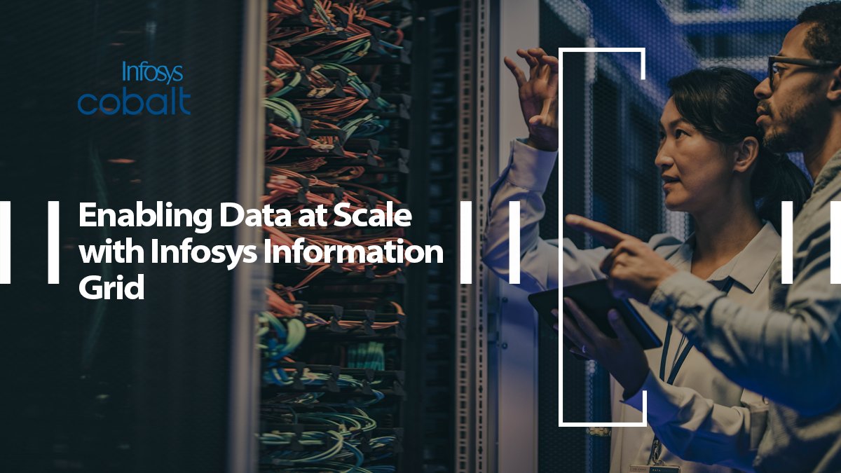 Infosys's tweet photo. With Infosys Information Grid, overcome obstacles which limit your enterprise from realizing data at scale on #cloud and attain maximum value from data. https://t.co/PbV9QV0lIS #InfosysCobalt #DataDoMore https://t.co/SflL71pe5X