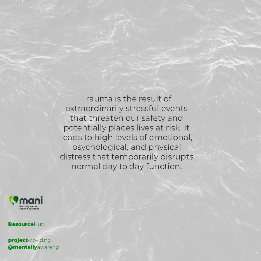 Trauma is not one of those things a good night's sleep can take care of. There are several layers to trauma and dealing with it.A thread.Please, share and RT.