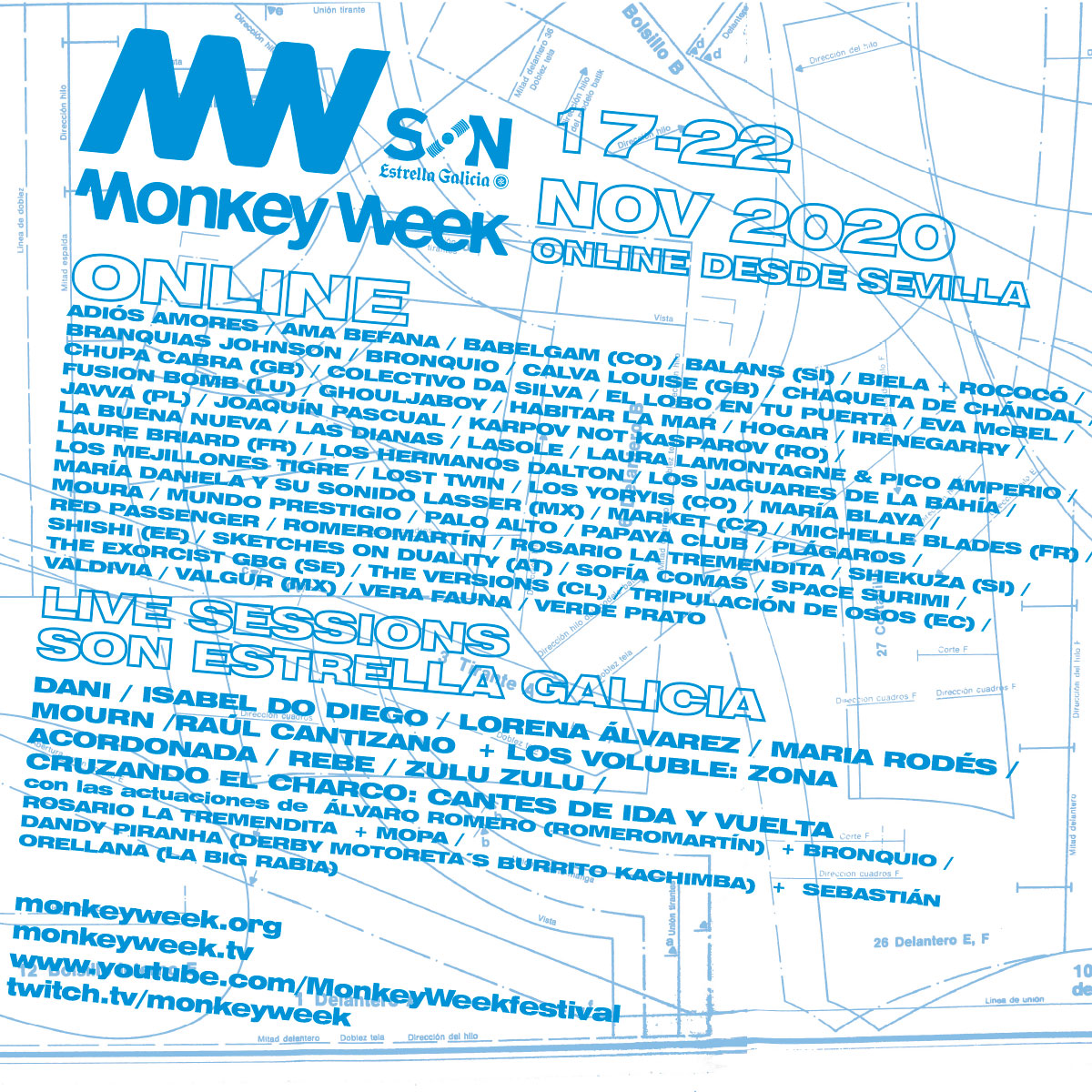 .<a href="/Monkeyweek/">Monkey Week SON Estrella Galicia</a> SON Estrella Galicia nos alegra el día revelando el cartel completo de su 12ª edición que, finalmente, será 100% online. Cero dramas, porque también será 100% Monkey 🍌🐒 Se viene programación de 17 a 1 de la madrugada con conciertos, sesiones djs, entrevistas...📺