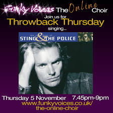 RealFunkyvoices's tweet photo. What's your favourite @OfficialSting &The Police song?Join us & #onlinechoir TONIGHT learn a medley of some of the greatest hits from one of the worlds greatest bands IN ONE HOUR! Then perform it live to Facebook #throwbackthursdat
BOOK YOUR PLACE HERE: https://t.co/FZm30sijHx https://t.co/IuZyOkFNd4