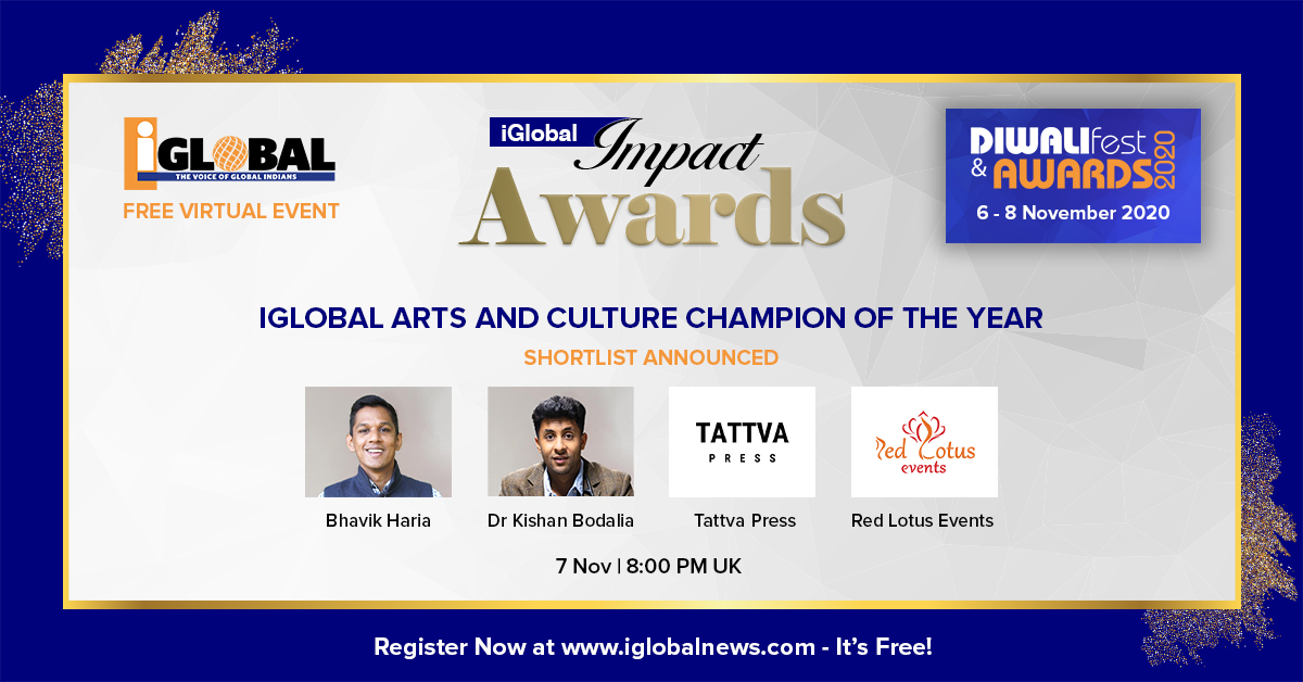 #DiwaliFest2020 presents iGlobal Impact Awards 2020! 
Presenting to you, the shortlist of the iGlobal Arts and Culture Champion of the Year. #InspireTogether from 6-8 Nov, as we announce the winners at the BIGGEST virtual celebration🪔✨Register for FREE rb.gy/nyfygz