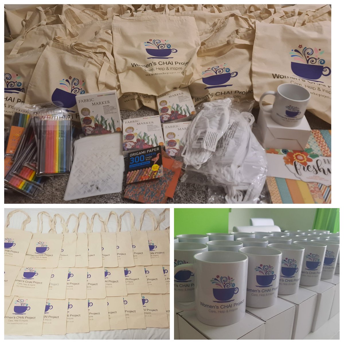 CHAI_Project's tweet photo. So yesterday we distributed arts and craft packs to the chai ladies to do online activities,  and our facilitators @KirenMasood and @MrsSalKhan will be running some fab sessions. Watch this space!!! and a special thank you to @WeActTogether for all your support. https://t.co/Srbaq7LtOD