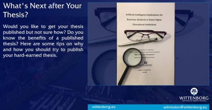 Having a master’s degree is common nowadays, but a published #thesis will be your competitive edge over other potential job candidates. Read why: tiny.cc/rzn1tz