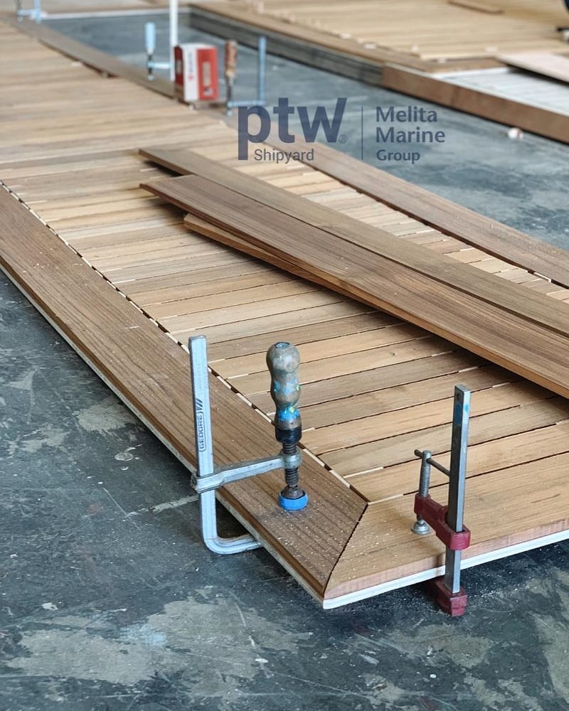 Get the best in surfaces with real teak decking for your yacht!

#Yachts #teakdecks #Yachting #ptwshipyard #spainshipyard #teakyacht #yacht #teakdeck #sailboatrestoration #yacht #customwoodworking #thursdaythoughts #thursday #thursdaymotivation #deck #superyacht #luxuryyacht
