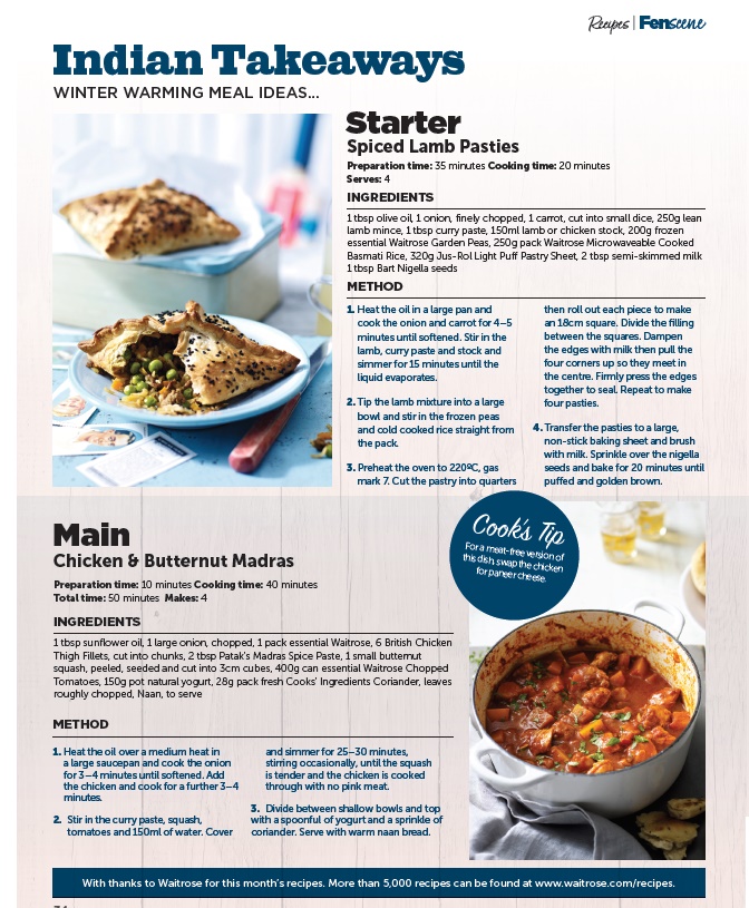 Fen_SCENE's tweet photo. Indian Takeaways
Winter Warming Meal Ideas.....
-Spiced Lamb Pasties
-Chicken and Butternut Madras
@Fen_SCENE @waitrose #WinterMeals #winteriscoming #curry #indianfood #FenSceneRecipes #Food https://t.co/yGDpn9njUo