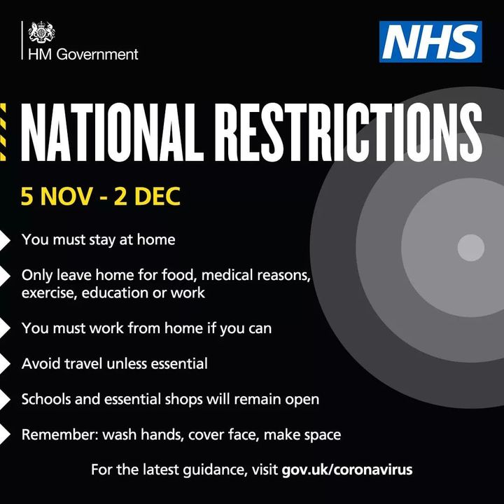 Following the announcement which was made on Saturday the following restrictions are now in place.