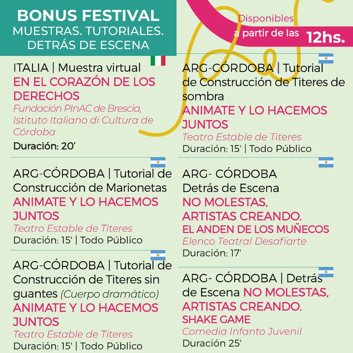alTeatroReal's tweet photo. #Real2020
#RealEnCasa
#FITCba2020
💥Grilla de programación para el Domingo 8 de noviembre 💥
Todos las funciones gratuitas para disfrutar en tu hogar.
@AgCbaCultura
@raulsansica https://t.co/Y5J7H1KeTm