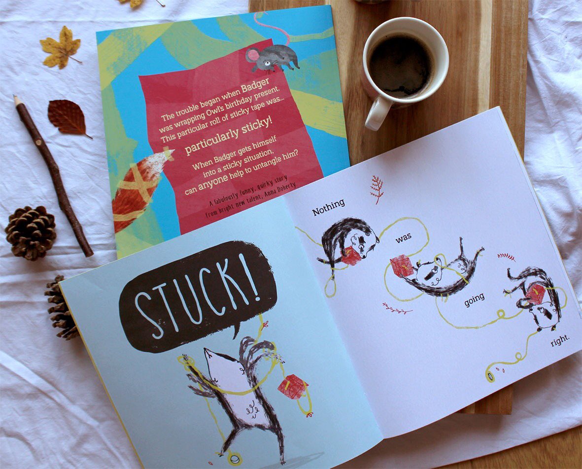 AnnaDohertyIllu's tweet photo. Here’s a little love for Sticky, my very first picture book 📚 published by @scholasticuk https://t.co/bTQptWtwVO