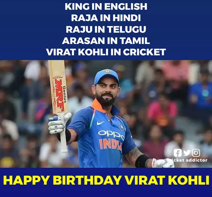 ReddyPriyanath's tweet photo. #HappyBirthdayViratKohli KING https://t.co/TbeqKEckAn
