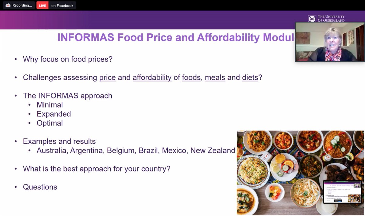 .#FERN2020 is LIVE ON FACEBOOK NOW with @UQMedicine @_Amanda_J_Lee_ 's training on @_INFORMAS #FoodPrices module. Go ➡️facebook.com/meals4ncds