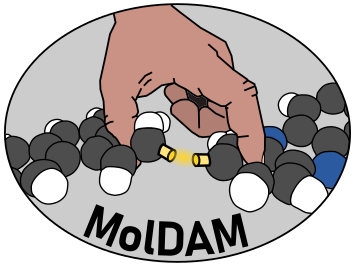 So happy that we got a ERC Synergy Grant #ERCSyG with friends Leo Gross and Jascha Repp: single molecule chemistry is coming! #MolDAM 
Let's first introduce our logo (designed by Jacha):