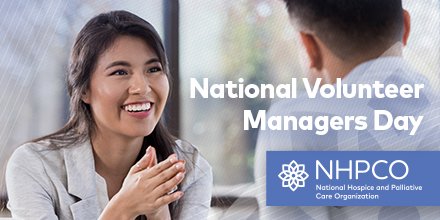The important work of volunteers would not be possible without the people who lead, train, and support them. Thank you, hospice and palliative care volunteer managers! #hapcFacesofCaring