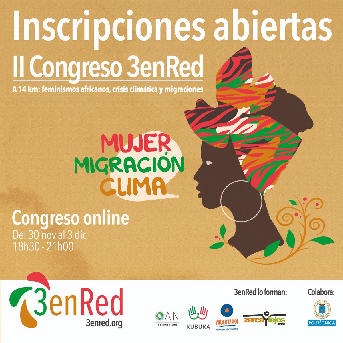 kubuka_mxe's tweet photo. ¡Atención, atención!! 📢📢

Queda menos de un mes para el II Congreso 3enRed que tendrá lugar del 30 de noviembre al 3 de diciembre de 18:30 a 21:00 horas. ¡Es online y gratuito así que no te lo puedes perder! https://t.co/dfEtH1ToIV
