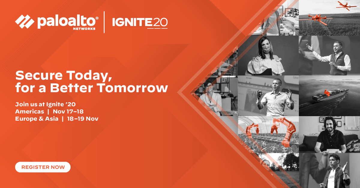 ZPESystems's tweet image. We’re excited to be a part of  @PaloAltoNtwks Ignite ‘20! Register today and discover how to futureproof your cybersecurity. Don’t forget to visit our booth on Nov 17-18 at the virtual expo hall. zcu.io/ZW6r  
#IgniteYourSecurity #networkinfrastructuremanagement