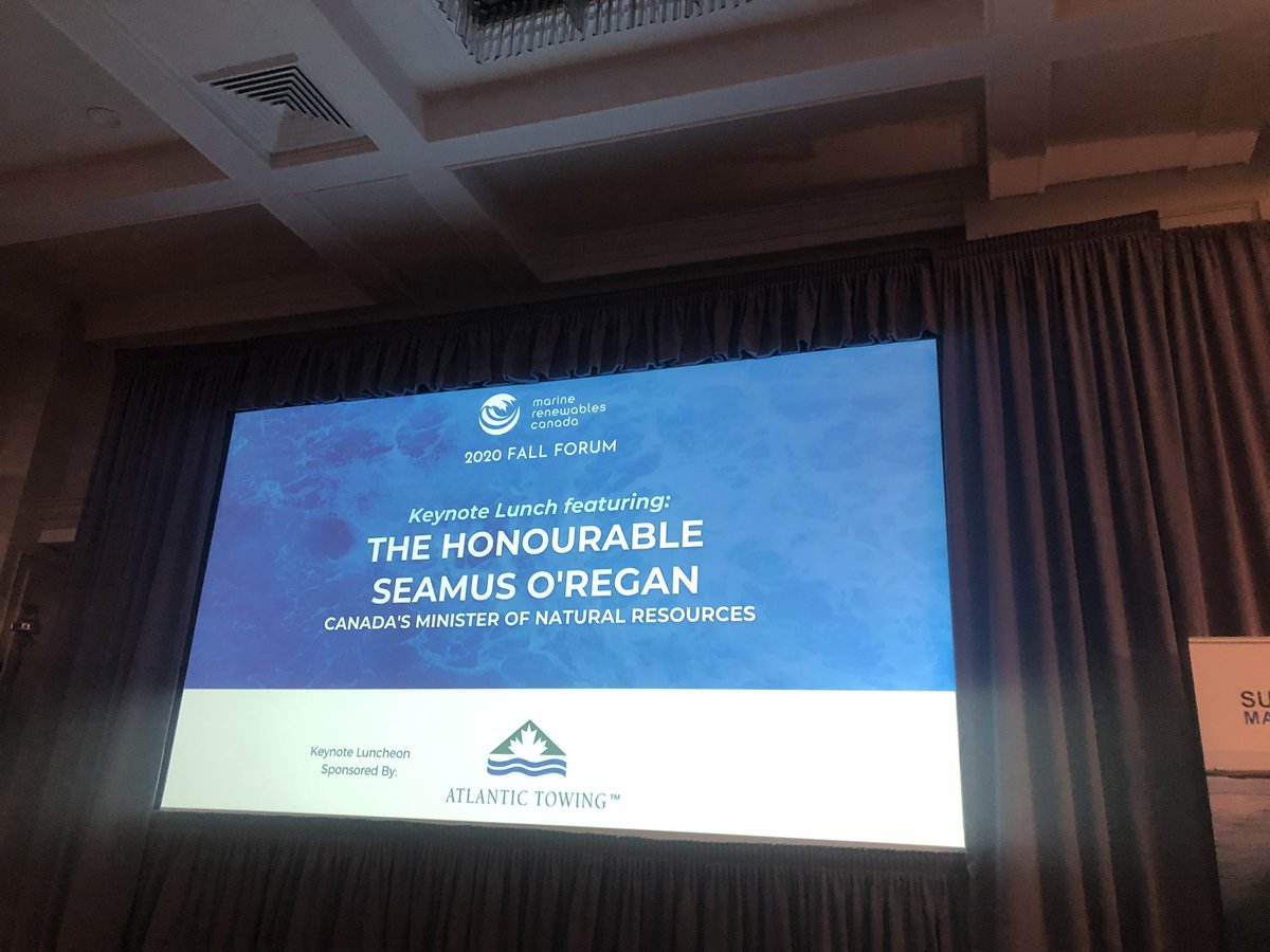 Canadian_MRE's tweet photo. Happening now! Keynote address from Minister O’Regan @NRCan!
#MRCFallForum2020 

@jdirvinglimited #AtlanticTowing https://t.co/S8kszKOFYI