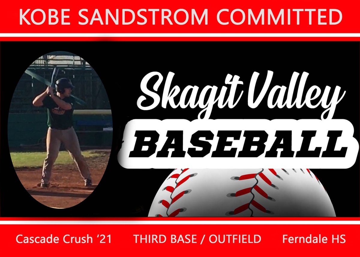 SkagitBaseball's tweet photo. Kobe Sandstrom makes it a trio from @cascadecrushbb! Kobe is a fiery competitor with the ability to make guys around him better.  Welcome to the family! #DirtyBirdz https://t.co/9rzYKUqQdy