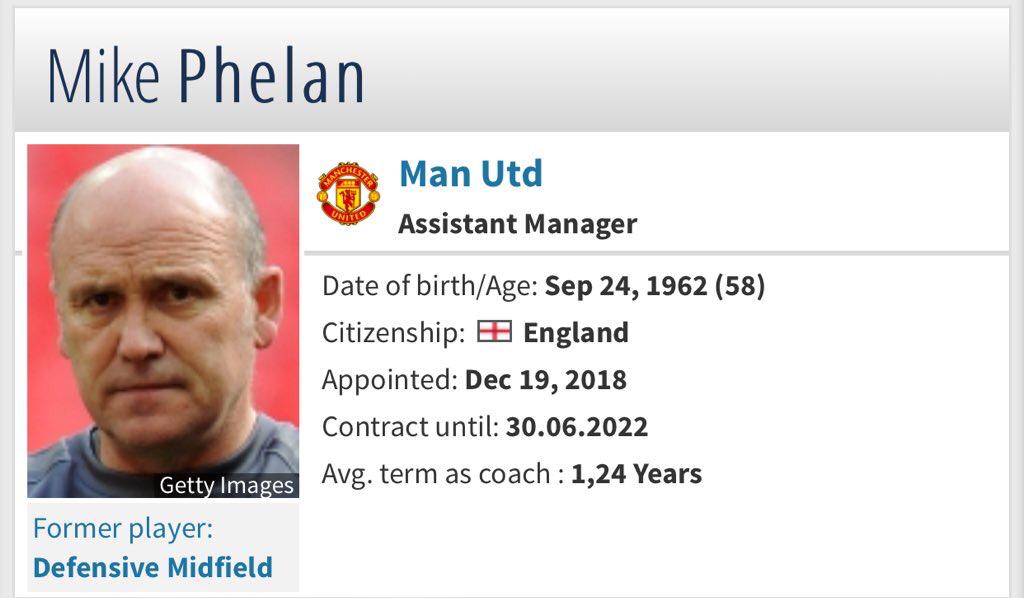 1. Mike PhelanSir Alex's Assistant for 12 years. Left the club when the great Scot retired in 2013. Joined his mate, Steve Bruce at Hull City 2 yrs later, where they both relegated Hull in 15/16. Joined Australian side, Central Coast Mariners as DoF in 2018, till he joined Ole.