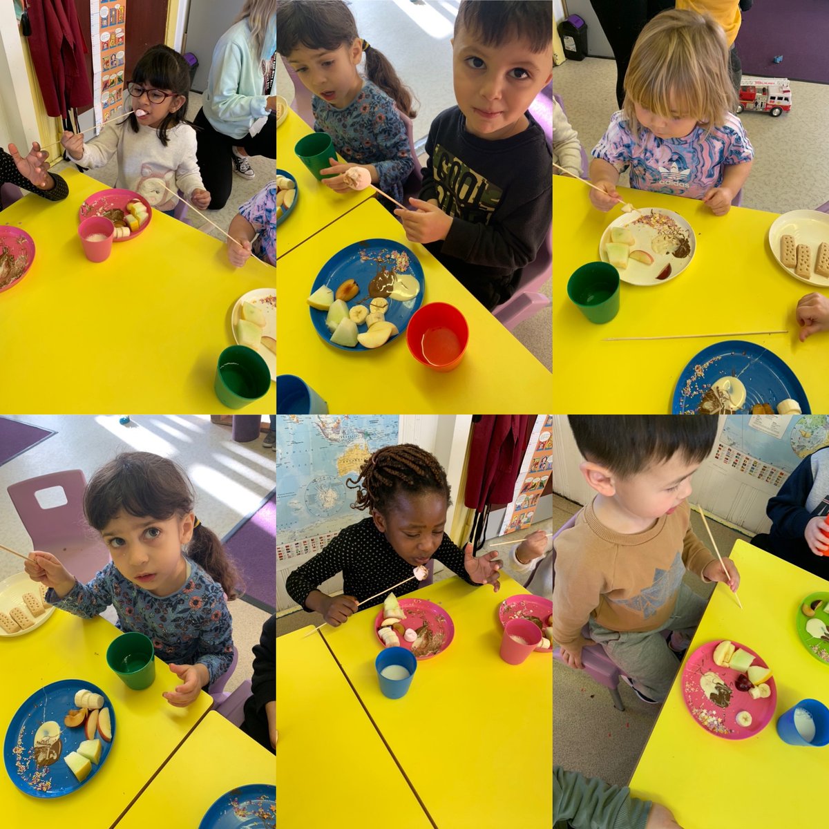 SkeneSquare's tweet photo. Bonfire Night fun! Marshmallow ‘sparklers’ for snack, fire safety chats and some fireworks arts and crafts! Stay Safe everyone!
#GuyFawkesNight #FireSafety #earlyyears #artsandcrafts #snackfun https://t.co/lnLZjIRGDl