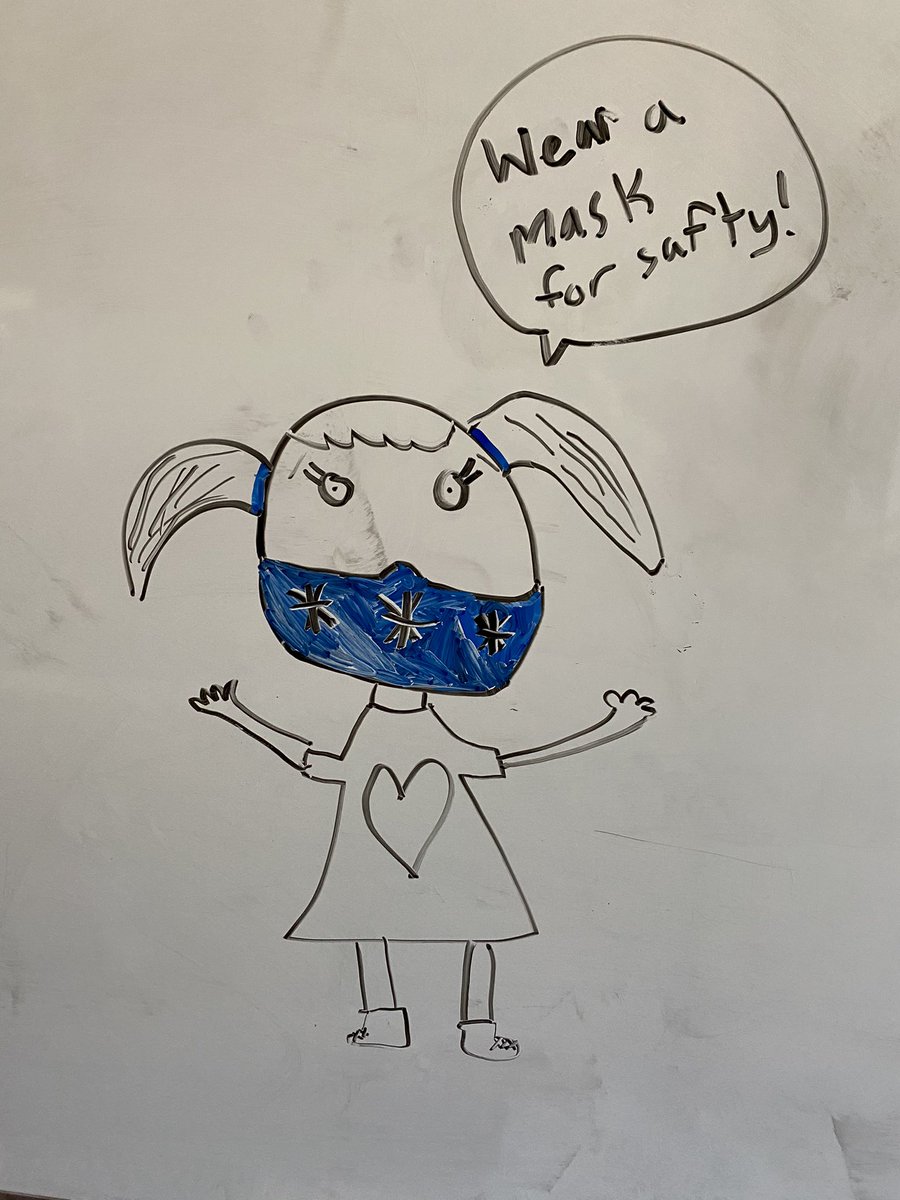 JoanmarieCurtis's tweet photo. She’s creating her first rough draft masking campaign... not too shabby! Making us proud! @SpringfieldSD #cougarpride #MaskUp #lovethiskid #workhardplayhard #futuremarketer https://t.co/yioUE0W8wA