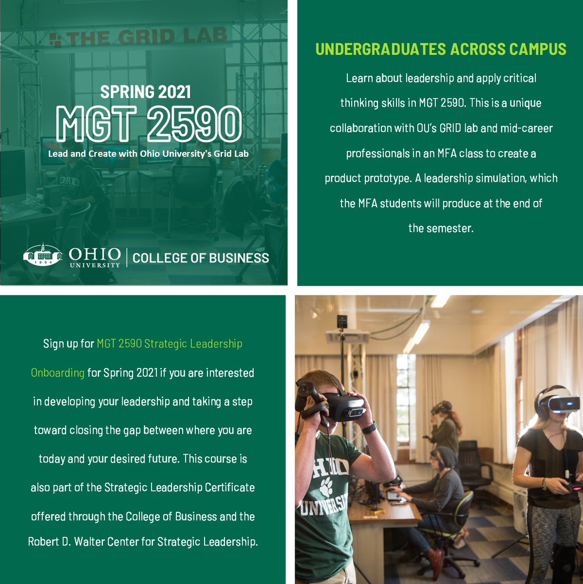 OUWalterCenter's tweet photo. Looking for a course that will take you one step closer to your desired future? Consider MGT 2590! This collaborative course will help you to develop your leadership and critical thinking skills. 

#WalterFamily #SLC https://t.co/kxZ44fN19S