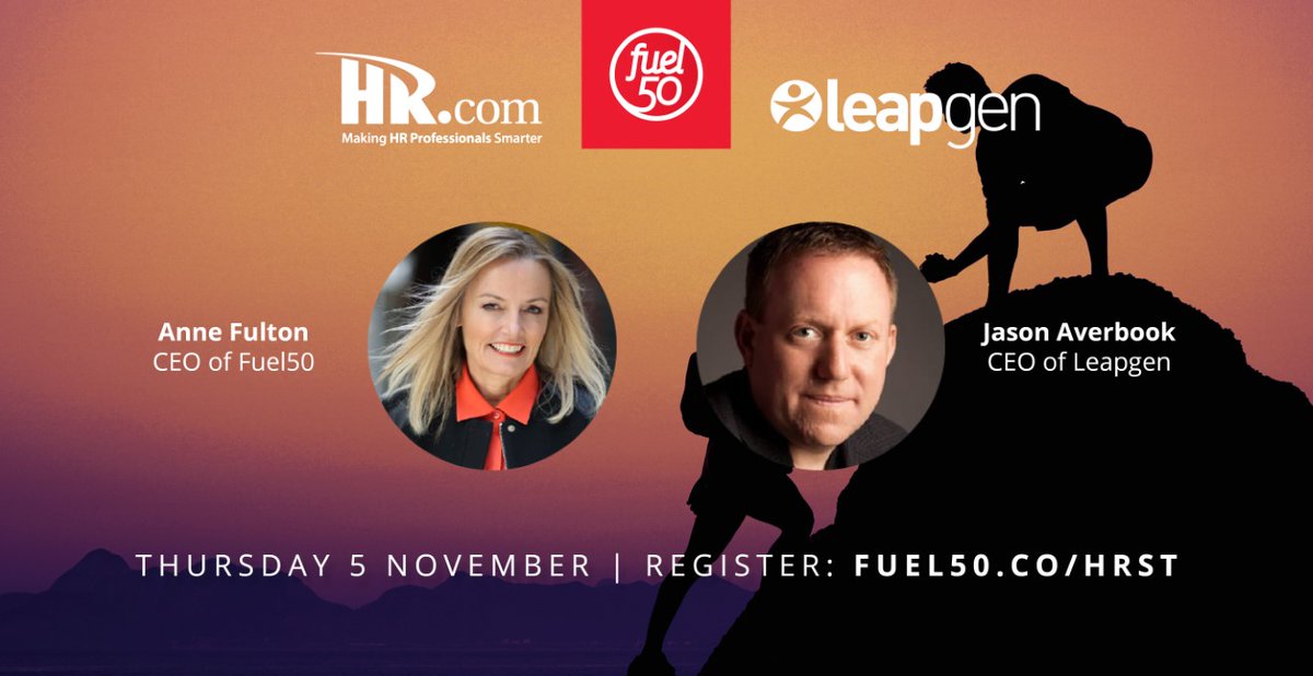 fuel50's tweet image. Anne and Jason are about to take the (virtual) stage! Deepen your understanding of #InternalTalentMobility. Jump to it, starting in 10 minutes &amp;gt;&amp;gt; fuel50.co/hrst #HRdotcomVirtualEvent @Anne_Fuel50 / @jasonaverbook / @Leapgen