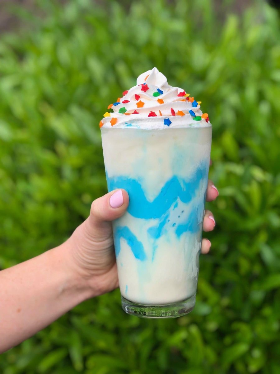 ColdStoneOmaha's tweet photo. It’s A-Me, Mario’s Super Star Shake.🌟 Made with Cake Batter Ice Cream® and Bright Blue Frosting with Whipped Topping and Star Sprinkles. https://t.co/3DiinBDXKV