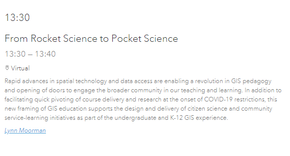 GIS4Teachers's tweet photo. @GISEd @esricanada @gisday 6/12 Don't miss @esricanada's first virtual #GISday live seminar! Explore the agenda, including 4 talks from #canadian #educators using #GIS for #teaching & #learning (see images)!
Full agenda and free reg'n: https://t.co/unniMsLzmW
#geographyawarenessweek #12waysofGISday #K12 https://t.co/yehD9j5jIV