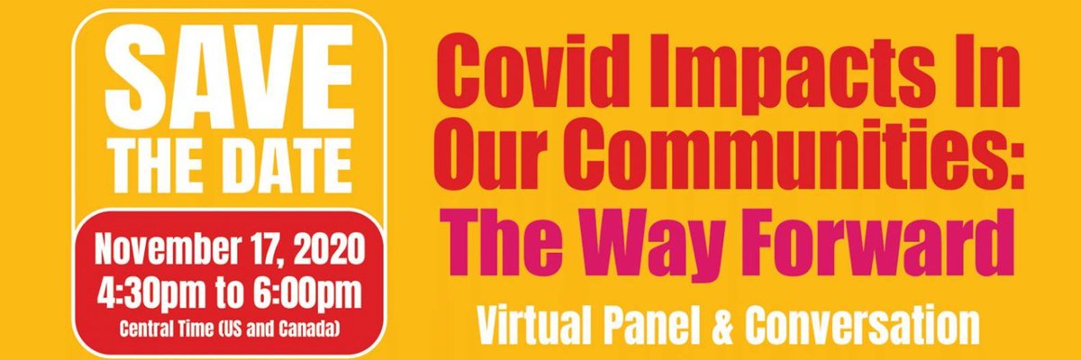 MKEhealth's tweet photo. SAVE THE DATE: Join us November 17, from 4:30-6pm for a COVID Impacts in Our Communities virtual panel and conversation. REGISTER NOW: https://t.co/b51TkJtEHD #covid19 #milwaukee #mke #movingMKEforward https://t.co/ONDnxx0QuD