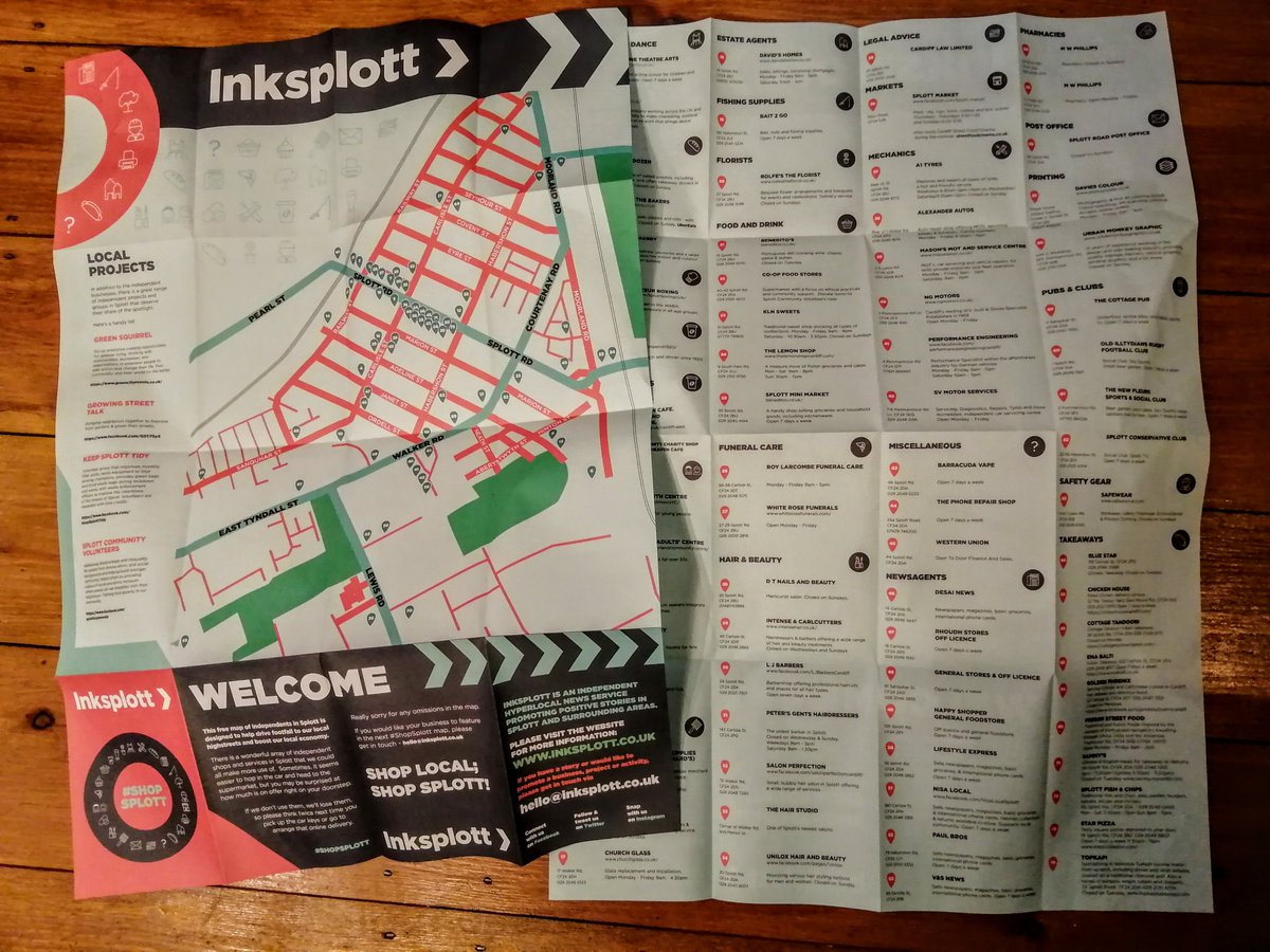 inksplott's tweet photo. Been so excited about this & can finally shout about the #shopsplott map celebrating local businesses in #Splott! Has been printed and coming out tomorrow! Support your local businesses! Go to your local for a copy - ones open now and when others are open on Monday #shopsplott https://t.co/ybrll1dj0L