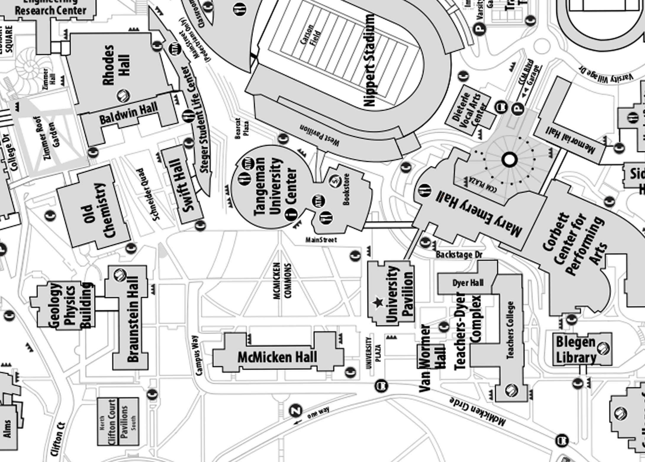University Of Cincinnati Campus Map Cincinnati Bearcats On Twitter: "Campus Map: 1968 ➡️ 2020. Spot The  Differences. 👀 #Bearcats | #Throwbackthursday Https://T.co/Byd2Ovvv5H" /  Twitter