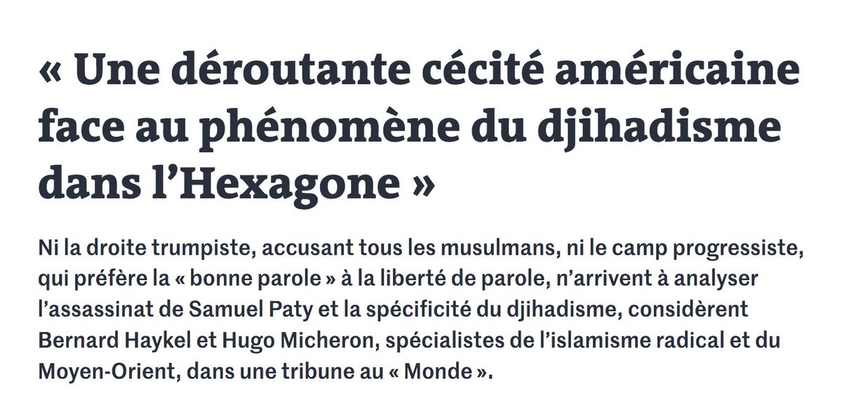Déjà, depuis plusieurs jours, des médias US comme le Washington Post ou le New York Times sont pointés du doigt et leur travail dénigré. Ils ne comprendraient « rien » à ce qui se joue ici et pire, seraient dans la « compromission ».Des islamo-americano-gauchistes quoi.