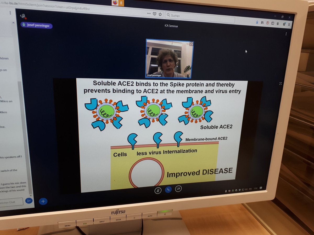 TUBS_iCA's tweet photo. Great kick-off of the iCA seminar series with an excellent talk by Josef Penninger one ACE2 and Covid-19! @UBC #APN01 @tuBraunschweig https://t.co/9qqFBxnkyk