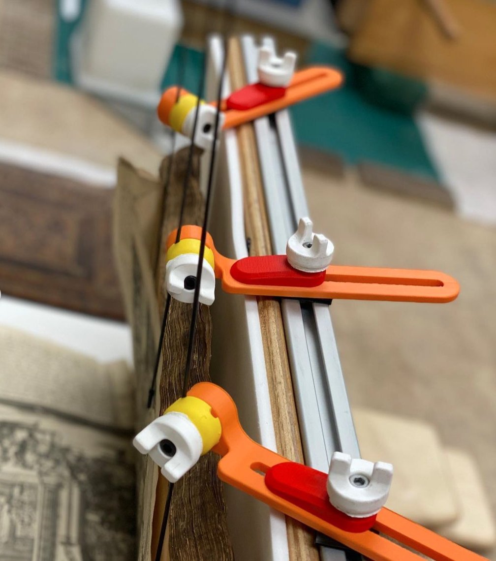 kelvinsmithlib's tweet photo. This is an Adaptable Conservation Book Support (ACBS) created by KSL preservation officer, Andrew! ACBSs provide support for books that need to be held open during treatment or digitization. #CWRU #LibraryConservation #KSL https://t.co/Htv267p9Yo