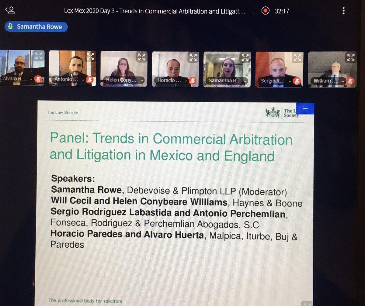 1000enaYO's tweet photo. LastDay #LexMex2020 Trends in CommercialArbitration &amp; Litigation Welcome by President @TheLawSociety Keynote: Issa Luna @IIJUNAM on Mexico’s #OpenData outlook &amp; #judicial reforms
Panel discussion: @Debevoise #MIBP #ROYPE &amp; @haynesboone 
Closing remarks Hon.Chairman @MexCC #Legal https://t.co/kmJDxVXIN6