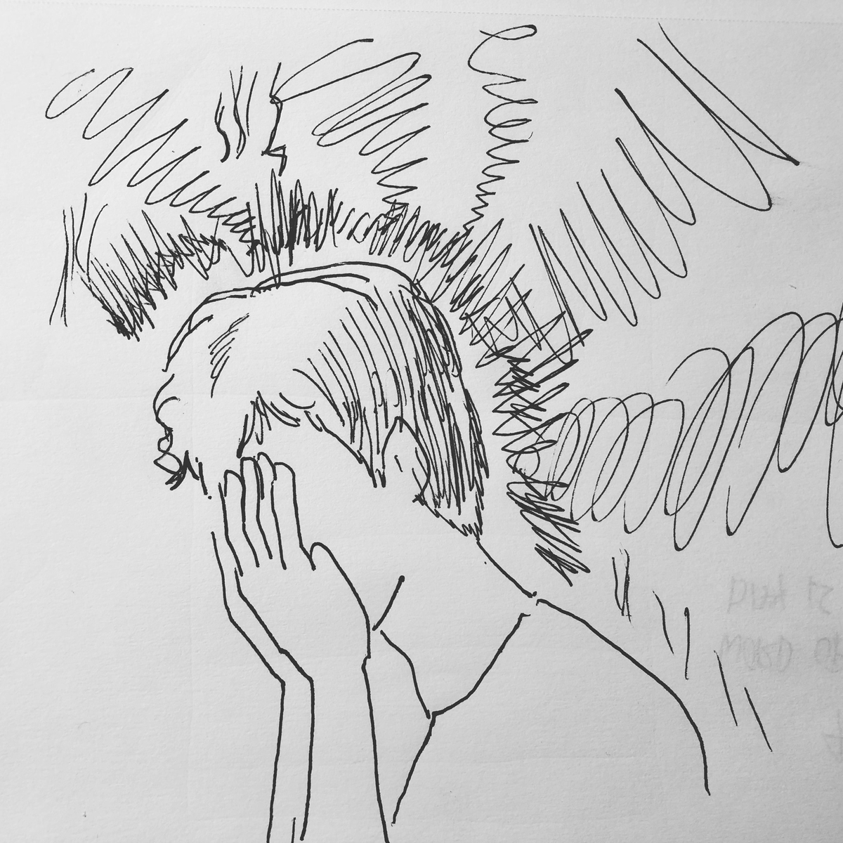 TheNathanLiu's tweet photo. #NewYorkMinutes, Day 441. Word of the day is "anxiety" #drawinng #sketch #illustration #anxiety #anxious #Election2020 https://t.co/7agXtNvXqn