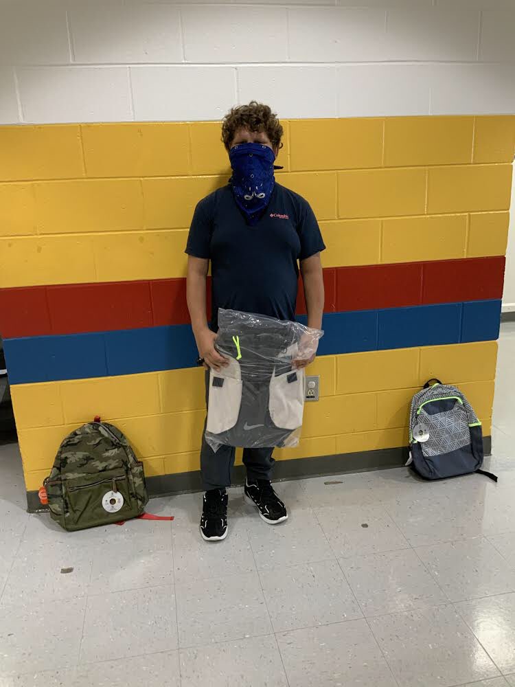 TracieAsby's tweet photo. MES returned to in-person instruction this week. These students were excited to receive a book bag donated by Bam Adebayo! It was awesome to see the support of a former Northside High student within my current Hyde Co job. ❤️ https://t.co/MNF1UOciBE