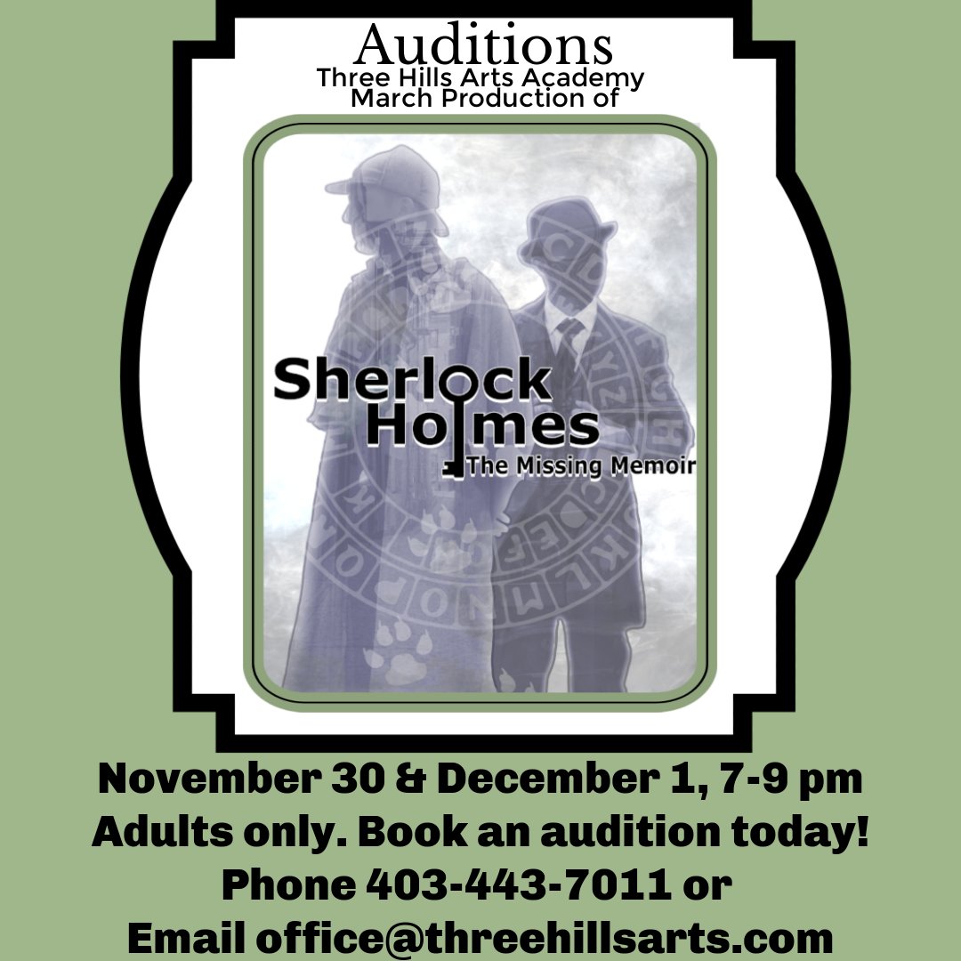 Published a new blog entry AUDITIONS! in Main. threehillsarts.com/index.php/comp…