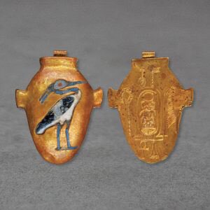 Protective amulets were worn as independent pieces, or fused into jewelry. The amulets were talismans or charms believed to give power, or to protect the wearer alive or dead. Amulets were made mainly for the afterlife, as memorial jewelry was habitual for ancient Egypt.