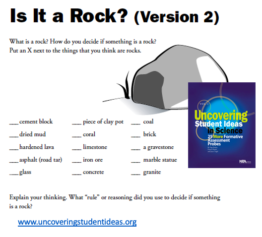 susanpagekeeley's tweet photo. Students can follow up this probe w/ a "rock walk" at home- listing or taking photos of things that are rocks & things that are "rock-like" but engineered by humans. #distancelearning #remotelearning #elemscience #elemSTEM #PAEMST #STATCAST2020 #NSTA https://t.co/vDMue5hbUh