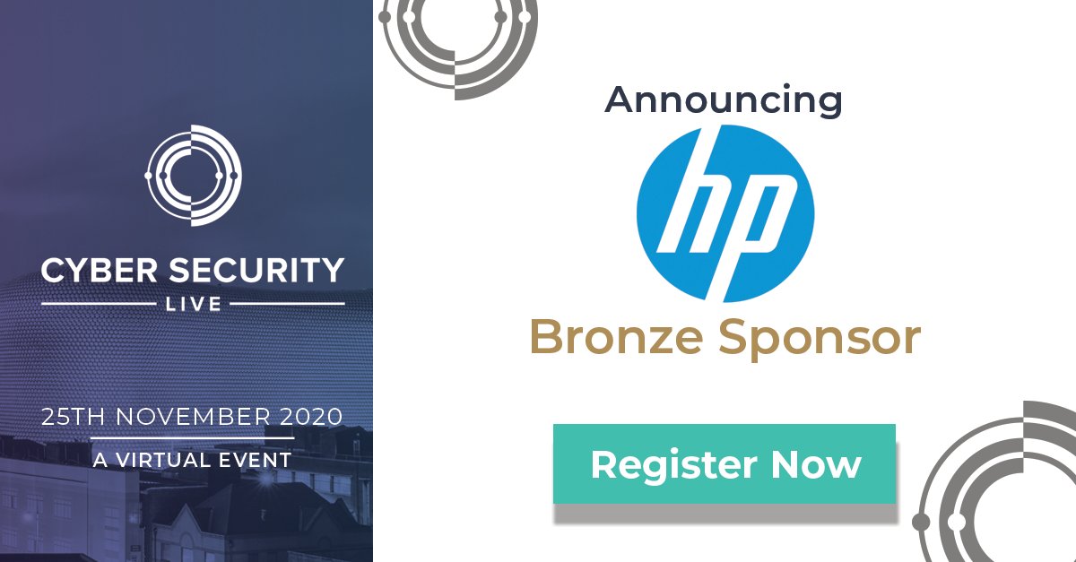 Probrand's tweet photo. We're pleased to confirm @HPUK as a Bronze sponsor at Cyber Security Live 2020 on the 25th November. Register today today to reserve your place! https://t.co/R2PogSMaL3 #cybersecurity #cybercrime #virtualevent #event #CyberSecLIVE20 https://t.co/DaegzUNW1d