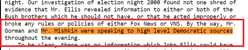 TrumpWarRoom's tweet photo. Former Fox News chief Roger Ailes testified to Congress that on election night in 2000, Arnon Mishkin was “speaking to high level Democratic sources throughout the evening” as the decision desk looked at calling states. https://t.co/vjCmD2RUtI https://t.co/fdIyFEsvkw